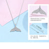 Mermaid Tail Fish White Fishtail Crystal Silver Clavicle Chain Pendant Necklaces - Image 4