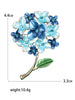 Enamel Hydrangea Brooches for Women Unisex Rhinestone Flower Pins Banquet Party Backpack Gifts Jewelry Accessories - Image 7