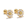 Chain Hoop Piercing Earring with Square and Waterdrop Details - Image 38