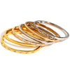 Zircon Stainless Steel Bracelet For Women Geometric Leaf Rhinestone Shell Bangles Couple Jewelry - Image 5