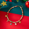 Christmas Necklace Snowflake Gingerbread Tree Snowman Reindeer Bell Soft Clay Crystal Beads Fringe Pendant Choker For Women Men - Image 5