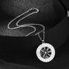 Viking Nordic 24 Rune Compass Pendant Necklace Stainless Steel Trinity Triquetra Hollow Witch Knot Symbol Amulet Jewelry Gift - Image 3