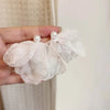 Korean Pink Lace Flower Pearl Tassel Earrings For Women Girls Sweet Petal Long Dangle Earrings Jewelry Accessories - Image 9