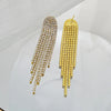 Fyuan Long Tassel Drop Earrings for Women Black Gold Silver Color Rhinestone Dangle Earring Wedding Party Jewelry - Image 15