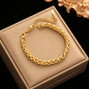 316L Stainless Steel Twisted Bracelet Bangles For Women Gold Plated Wrist Chain Jewelry Gift Party - Image 11