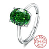 Silver Ring Inlaid Crystal Zircon Women's Ring, Adjustable Open Ring Wedding Party Gift Jewelry - Image 6
