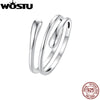 Silver Multi-layer Metal Water Drop Open Ring For Women Euro Simple Jewelry Stackable Party Rings Gift - Image 1