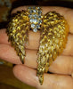 Skeds Vintage Women Men Classic Feather Golden Crystal Brooch Badges Retro Lady Palace Sparkly Accessories Pin For Woman Man - Image 4