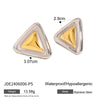 Geometry Earrings Double Hoop Dainty Earrings Criss-Cross Huggie Hoops Minimalist Earrings Two Tone Small Hoops Xmas gift - Image 10
