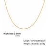 Round Snake Chain Necklace in Stainless Steel 0.9mm to 2mm - Image 14