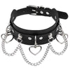1Pc Harajuku Gothic Spike Rivet Star Necklaces Collares Hip Hop Rock Black Bowknot PU Lace Leather Sexy Y2K Girl Choker Jewelry - Image 24