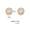 Zakol 6 Styles Sliver/Gold Color Shiny Cubic Zirconia Copper Ear Clips Geometric Square Heart Round CZ Stud Ear Accessories - Image 6