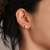 Round Heart Water Drop Oval Zircon Stud Earrings For Women Gold Plated Stainless Steel Earrings Jewelry - Image 5