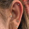 10pcs Implant Grade Titanium 16G 2mm2.5mm/3mm/4mm CZ Internally Threaded Helix Ear Cartilage Tragus Stud Piercing Ends - Image 18