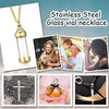 Cylinder Clear Acryli Necklace Stainless Steel Glass Heart Vial Perfume Bottle Cremation Urn Pendant Necklace For Women Keepsake - Image 6