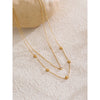 Stainless Steel Double Layer Star Zircon Chain Necklace Summer Collarbone Chain Jewellery Jewelry - Image 2
