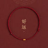 Hand Braided Red Rope Bracelet Copper Lucky Bead Hand Rope Couple Bracelet Simple Buckle Ethnic Female Accessory - Image 4