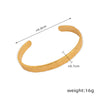 Gold Plated Titanium Steel Bracelet Irregular Concave Convex Hammer Surface Non Allergic Bangle Jewelry for Women - Image 7
