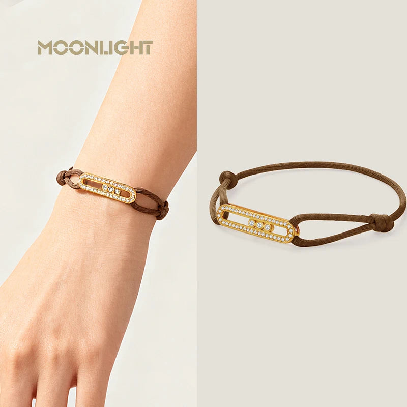 Classic Adjustable Charm Bracelet For Women Zircon Horseshoe Shape Bracelets Female Jewelry Present 14Colors - Image 1