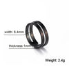 Rings For Men Stainless Steel Double Layer Hollow Open Ring Simple Round Cut Adjustable Jewelry Anniversary Gift - Image 5