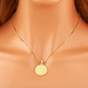 Round Shape Spain/English Pendant Necklace S/L Sizes Choice For Women Men Copper Clavicle Chain Jewelry Accessories - Image 3