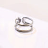 Retro 3 Stacking Rings Set Adjustable Open Ring For Men Gothic Punk Edgy Hiphop Silver-plated Brass Jewelry Accessories Gift - Image 7