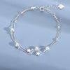 Silver Heart Shaped Necklace Bracelet Set for Women Vintage Korean Blue Crystal Bracelets Jewelry Set Party Jewelry - Image 15