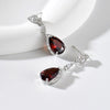 Red Water Droplet Cubic Zirconia Earrings, and Shiny Women's Jewelry Gift Suitable for Daily Holiday Wear - Image 5