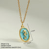 Bohemian Enamel Moon Star Necklace For Women Cute Shell Heart Collars Stainless Steel Long Chain Choker Summer Beach Jewelry - Image 4