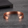 Copper Bracelets for Women Men Unisex 9.5mm Wide Adjustable Open Cuff Bangles Female Resizable Jewelry Metal Soft - Image 3