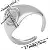 1/2pcs Mix Silver/Gold Color Oval Flower Sun Ring Stainless Steel Rings For Women Men Accessories Round Blank Cobochons Settings - Image 35