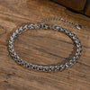 Basic Men Wheat Chain Anklets, Stainless Steel Cuban Chain Anklet Foot Bracelet,Barefoot Gifts for Him Jewelry - Image 3