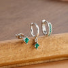 3PCS Geometric Zircon Small Drop Earrings Set for Women Temperament Dangle Earring Party Jewelry Accessories - Image 7
