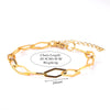 Stainless Steel Chunky Link Chain Bracelet For Women Gold Plated Hip-hop Rock Style Women's Bracelets 20cm+5cm - Image 7
