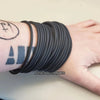 10pcs Black Silicone Bracelets Punk Rock Rubber Band Hip Hop Wristbands Elastic Hairbands Ponytail Scrunchie Bangle Accessories - Image 2