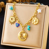 316L Stainless Steel Golden Starfish Moon Sun Shaped Pendant Necklace For Women Romantic Neck Chain Holiday Gift - Image 11