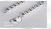 Silver 6mm Smooth Beads Ball Chain Necklace For Women Wedding Engagement Jewelry 45cm - Image 5