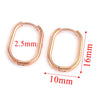 Stainless Steel Oval Hoop Earrings in Gold-Tone Silver-Tone Rose Gold-Tone and Black - Image 10