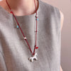 Horse Pendant Necklace with Multicolor Beads and Adjustable Rope Chain - Image 11