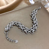 Greatera Niche Handmade Braided Titanium Steel Men's Bracelet Classic Contrast Color Design Chain Bangle For Women - Image 2