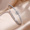 Yupsk Titanium Steel Couple's Bracelet Shiny Zircon Inlaid Stainless Steel Bangles Gold/Silver Color Female Jewelry Gift - Image 10