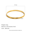 Wave Curved Hammered Textured Bangle Stainless Steel Gold Plated Bangles Minimalist Office Women Jewelry - Image 8