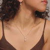 Gold Pvd Plated Zircon Pearl Wedding Earring Necklace For Women Elegant Stainless Steel Charms Jewelry Gifts - Image 5