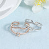 Silver Elegant Double Layers Rhinestone Open Adjustable Rings Women Jewelry Rose Gold Zircon Resizable Ring - Image 13