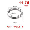 Noeby Stainless Steel Split Rings Heavy Duty Fishing Double Ring for Jigging GT Game High Strength Pull 130kg Sea Fishing Tackle - Image 12