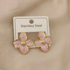 Charming four-leaf flower colorful enamel gold-plated women's earrings, high-quality earrings, wife's gift - Image 5