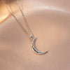 Cubic Zircon Star Crescent Moon Pendant Necklace Crystal Chain Jewelry Birthday Gifts For Women Girls - Image 9