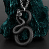 Stainless Steel Vintage Animal Snake Pendant Necklace Men Gothic Winding Imitation Viper Punk Hip Hop Necklace Jewelry - Image 1