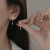Silver Color Inlaid Zircon Clover Tassel Earrings For Women Delicate Chain Pendant Earring Party Jewelry Accessories Gifts - Image 2
