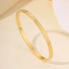 Buling Pink Crystal Zirconia Stainless Steel Bracelet for Women Versatile Stackable Jewelry Bangle Gift - Image 8